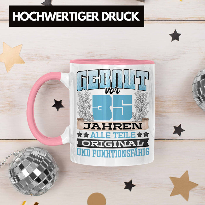 35er Geburtstag Tasse Geschenk Frauen Männer Spruch Gebaut Vor 35er Jahren Rosa Trendation