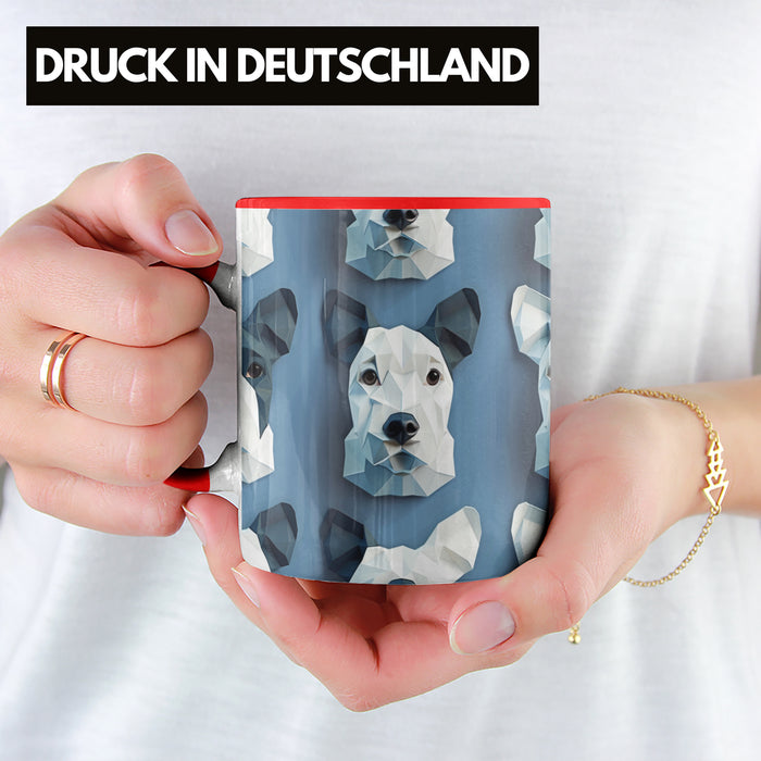 3D Tasse Bullterrier Hunde Boxer Geschenkidee Für Hundebesitzer Kaffee-Becher Lustig Süßs Rot Trendation