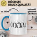 The Original Tasse Geschenk Partner-Tassen Geschwister Kaffee-Becher Blau Trendation
