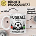 Fussballer Tasse Geschenk Fussballspieler Geschenkidee Fußball Ruft An Kaffee-Becher Weiß Trendation
