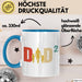 Zwillinge Papa Tasse Geschenk Dad Hoch 2 Geschenkidee Für Zwillings-Papa Vater Kaffee-Becher Blau Trendation