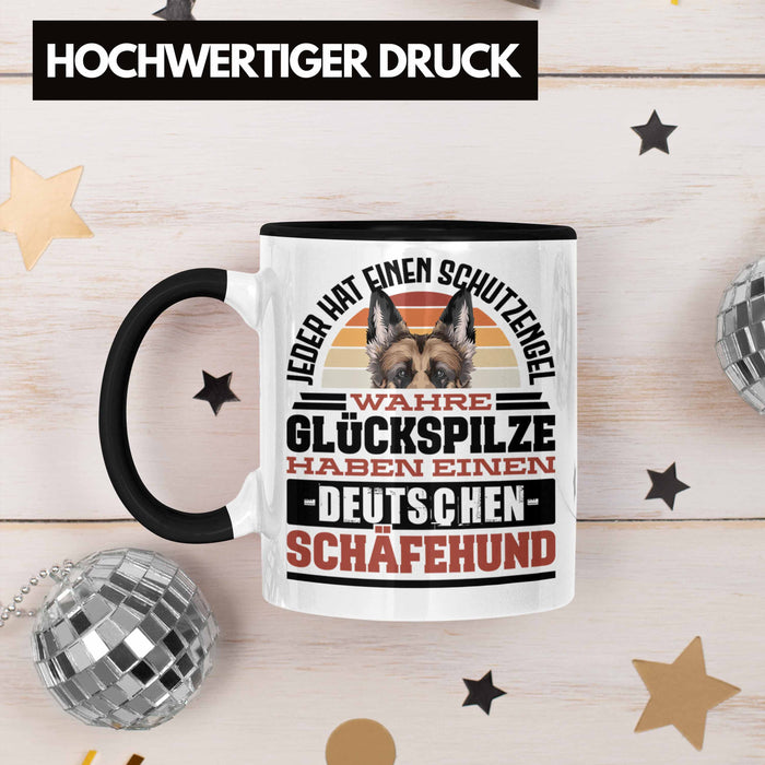Deutscher Schäferhund Tasse Geschenkidee Kaffee-Becher Schäferhund Besitzer Schutzengel Trendation