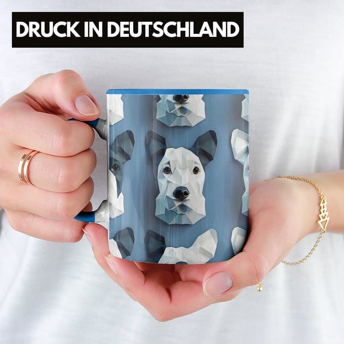 3D Tasse Bullterrier Hunde Boxer Geschenkidee Für Hundebesitzer Kaffee-Becher Lustig Süßs Blau Trendation