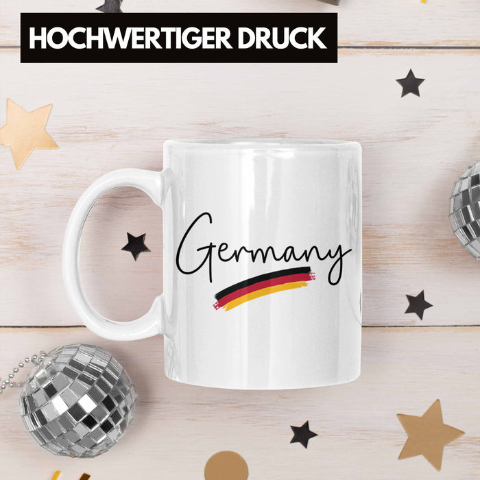 Germany Tasse Deutschland Flagge National Stolz Weiß Trendation