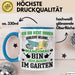Hobby-Gärtner Geschenk Tasse Ich Bin Nicht immer Schlecht Gelaunt Gärtner Kaffee-Becher Blau Trendation