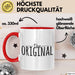 The Original Tasse Geschenk Partner-Tassen Geschwister Kaffee-Becher Rot Trendation