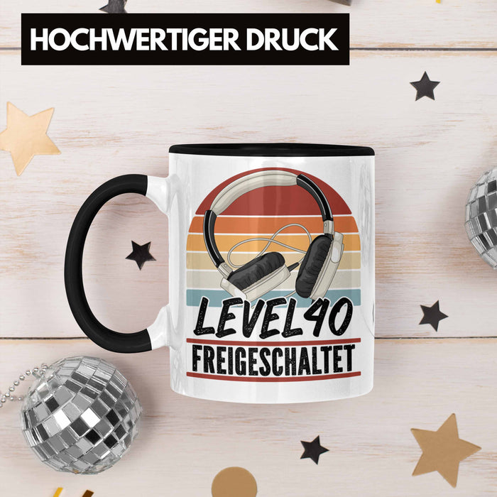 40. Geburtstag Geschenk Männer Gaming Kaffee-Becher Gamer 40er Geburtstag Geschenkidee Tasse Trendation