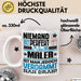 Maler Geschenk Tasse Lustige Geschenkidee für Maler Geburtstag Kaffee-Becher Niemand Ist Perfekt Aber Als Maler Ist Man Nah Dran Weiß Trendation
