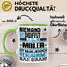 Maler Geschenk Tasse Lustige Geschenkidee für Maler Geburtstag Kaffee-Becher Niemand Ist Perfekt Aber Als Maler Ist Man Nah Dran Grün Trendation