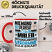 Maler Geschenk Tasse Lustige Geschenkidee für Maler Geburtstag Kaffee-Becher Niemand Ist Perfekt Aber Als Maler Ist Man Nah Dran Rot Trendation