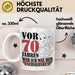 70. Geburtstag Tasse Geschenk Vor 70 Jahren War Ich Mal Der Schnellste Geschenkidee Opa Weiß Trendation
