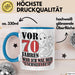 70. Geburtstag Tasse Geschenk Vor 70 Jahren War Ich Mal Der Schnellste Geschenkidee Opa Blau Trendation