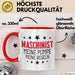 Maschinist Tasse Geschenk Meine Pumpe Meine Regeln Maschinenführer Kaffee-Becher Rot Trendation