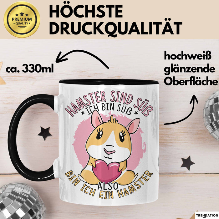 Hamster-Liebhaber Geschenk Tasse Mädchen Hamster Sind Süß Ich Bin Ein Hamster Kaffee-Becher Trendation
