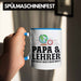 Papa und Lehrer Tasse Geschenkidee Vater für Lehrer Geburtstag Vatertag Spruch Geschenkidee Blau Trendation