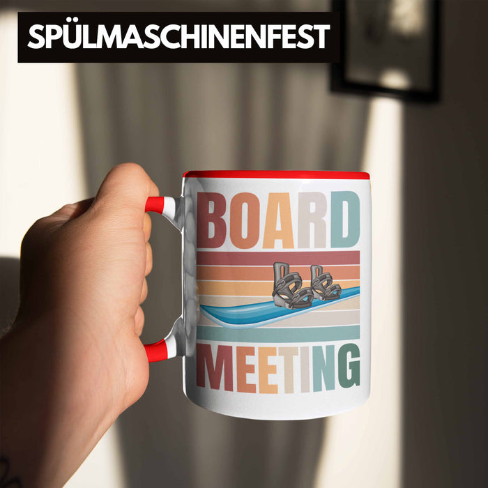 Snowboard Tasse Geschenkidee für Snowboard-Fahrer zum Geburtstag Weihnachten Rot Trendation