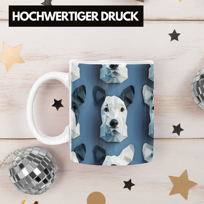 3D Tasse Bullterrier Hunde Boxer Geschenkidee Für Hundebesitzer Kaffee-Becher Lustig Süßs Weiß Trendation