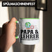 Papa und Lehrer Tasse Geschenkidee Vater für Lehrer Geburtstag Vatertag Spruch Geschenkidee Grün Trendation