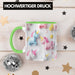 3D Tasse Einhorn Grafik Geschenkidee Mädchen 3D Einhorn Motiv Luftballong Viele Einhörner Grün Trendation