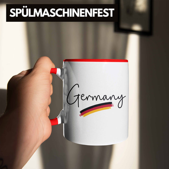 Germany Tasse Deutschland Flagge National Stolz Rot Trendation