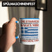 Griechenland Tasse Urlaub Heimat Geschenk Spruch Grieche Geschenkidee Blau Trendation