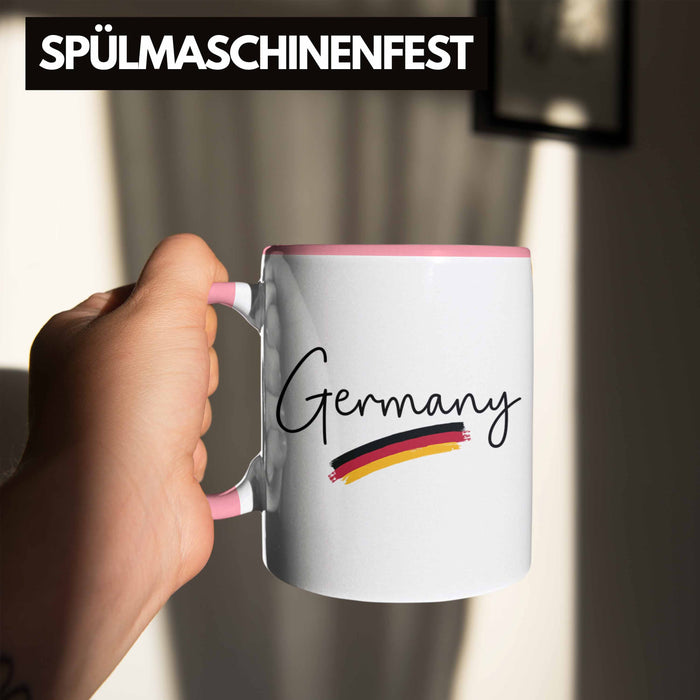 Germany Tasse Deutschland Flagge National Stolz Rosa Trendation