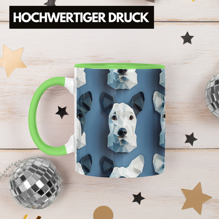 3D Tasse Bullterrier Hunde Boxer Geschenkidee Für Hundebesitzer Kaffee-Becher Lustig Süßs Grün Trendation