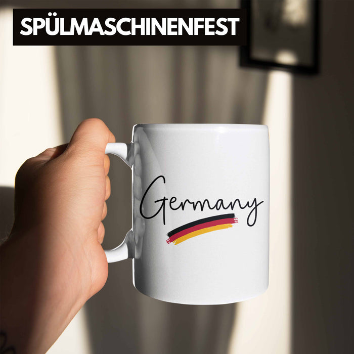 Germany Tasse Deutschland Flagge National Stolz Weiß Trendation