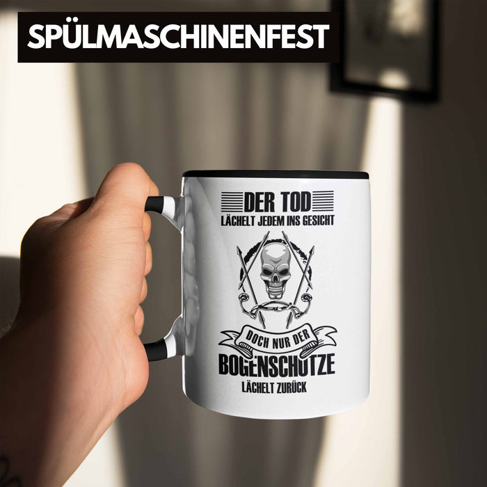 Lustige Bogenschießen Tasse für Bogenschützen Geschenkidee Pfeil und Bogen Motiv Trendation
