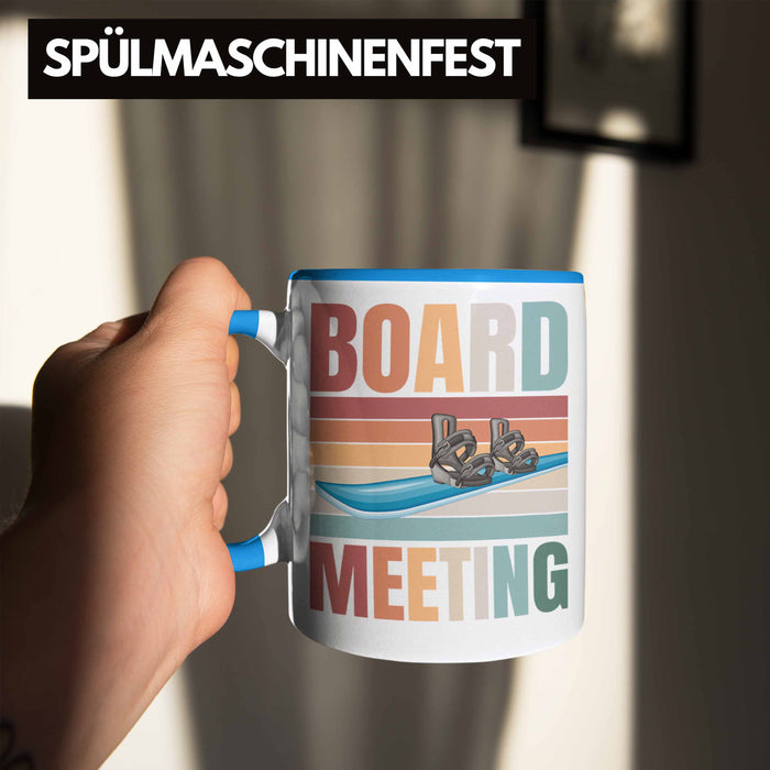 Snowboard Tasse Geschenkidee für Snowboard-Fahrer zum Geburtstag Weihnachten Blau Trendation