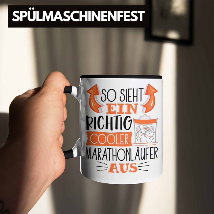 So Sieht Ein Richtig Cooler Marathonläufer Aus Geschenk Tasse Lustiger Spruch Geschenkidee Trendation