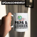Papa und Lehrer Tasse Geschenkidee Vater für Lehrer Geburtstag Vatertag Spruch Geschenkidee Weiß Trendation