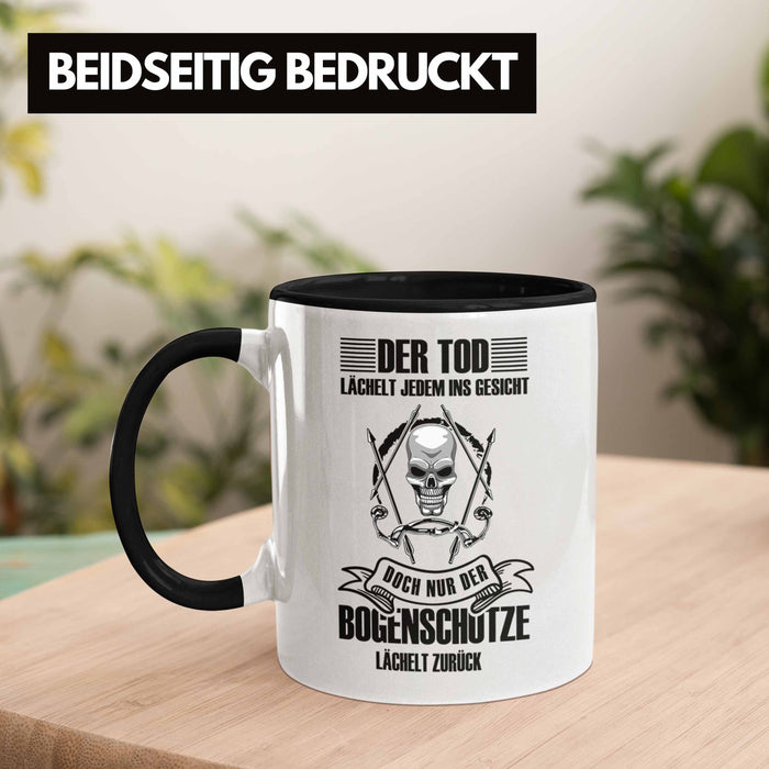 Lustige Bogenschießen Tasse für Bogenschützen Geschenkidee Pfeil und Bogen Motiv Trendation