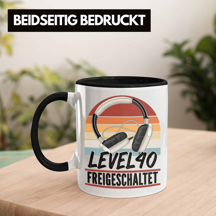 40. Geburtstag Geschenk Männer Gaming Kaffee-Becher Gamer 40er Geburtstag Geschenkidee Tasse Trendation