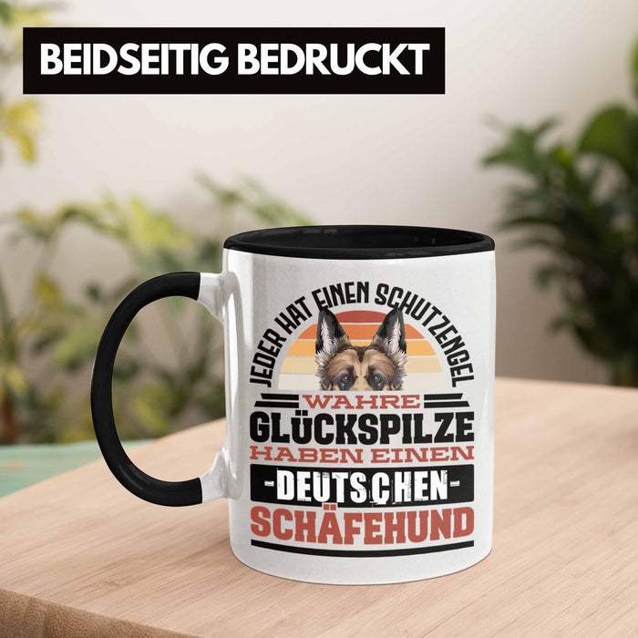 Deutscher Schäferhund Tasse Geschenkidee Kaffee-Becher Schäferhund Besitzer Schutzengel Trendation