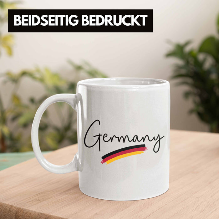 Germany Tasse Deutschland Flagge National Stolz Weiß Trendation