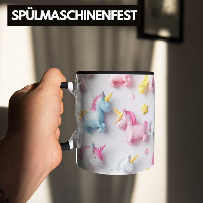 3D Tasse Einhorn Grafik Geschenkidee Mädchen 3D Einhorn Motiv Luftballong Viele Einhörner Trendation