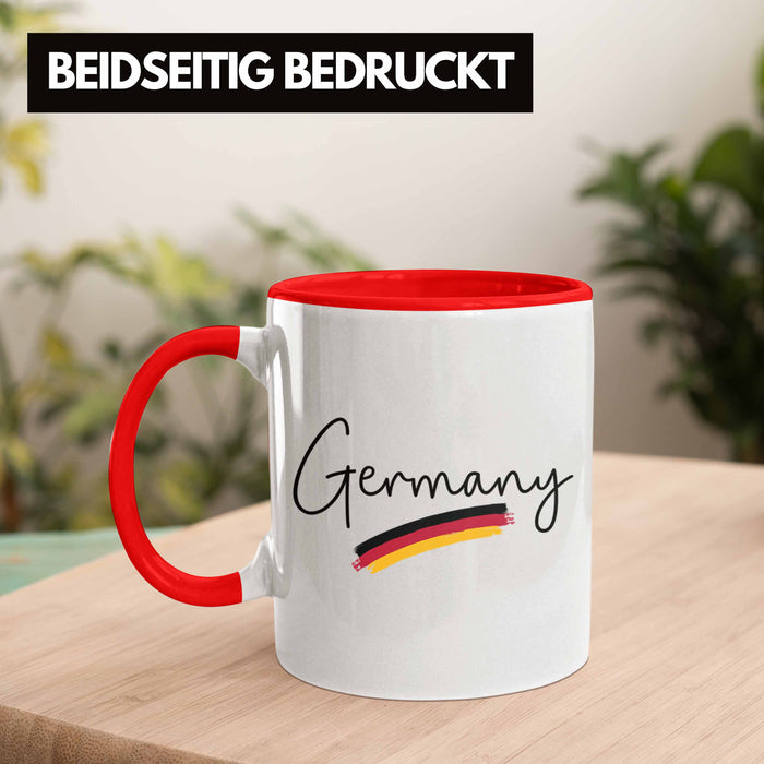 Germany Tasse Deutschland Flagge National Stolz Rot Trendation