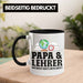 Papa und Lehrer Tasse Geschenkidee Vater für Lehrer Geburtstag Vatertag Spruch Geschenkidee Trendation