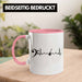 Bassist Tasse Geschenk Bass-Spieler Geschenkidee Kaffee-Becher Herzschlag Rosa Trendation
