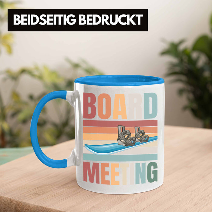 Snowboard Tasse Geschenkidee für Snowboard-Fahrer zum Geburtstag Weihnachten Blau Trendation