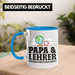Papa und Lehrer Tasse Geschenkidee Vater für Lehrer Geburtstag Vatertag Spruch Geschenkidee Blau Trendation