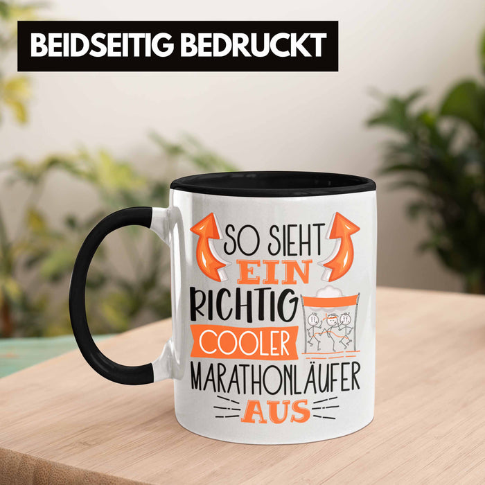 So Sieht Ein Richtig Cooler Marathonläufer Aus Geschenk Tasse Lustiger Spruch Geschenkidee Trendation