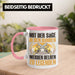 Forstarbeiter Tasse Geschenk Spruch Holzarbeiter Forstwirt Kettensäge in den Händen Rosa Trendation