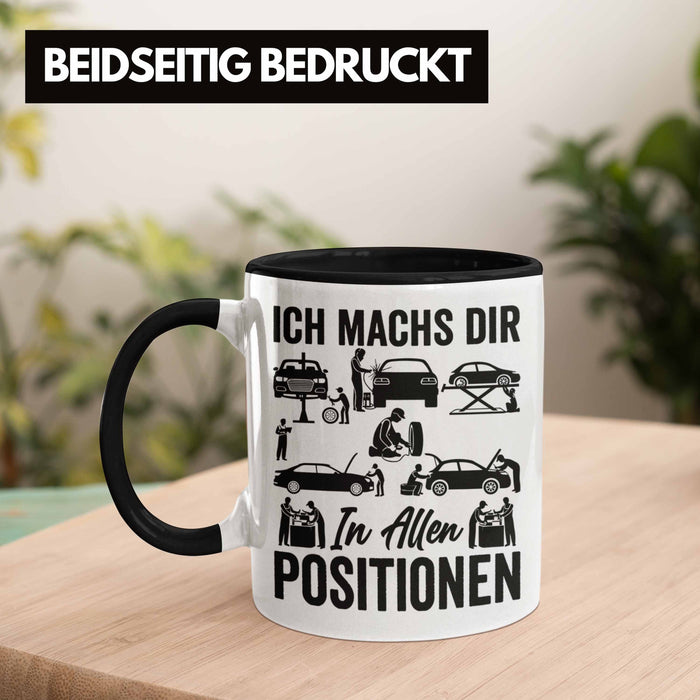 KFZ Mechaniker Geschenk MFZ Mechatroniker Ich Machs Dir In Allen Positionen Geschenkidee für Männer KFZ Mechaniker Auto Reperatur Werkstatt Trendation