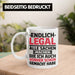 18. Geburtstag Tasse Geschenk Männer Frauen 18er Geschenkidee Lustig Spruch Endlich Legal Alle Sachen Machen Die Ich Davor Auch Schon Gemacht Habe Weiß Trendation